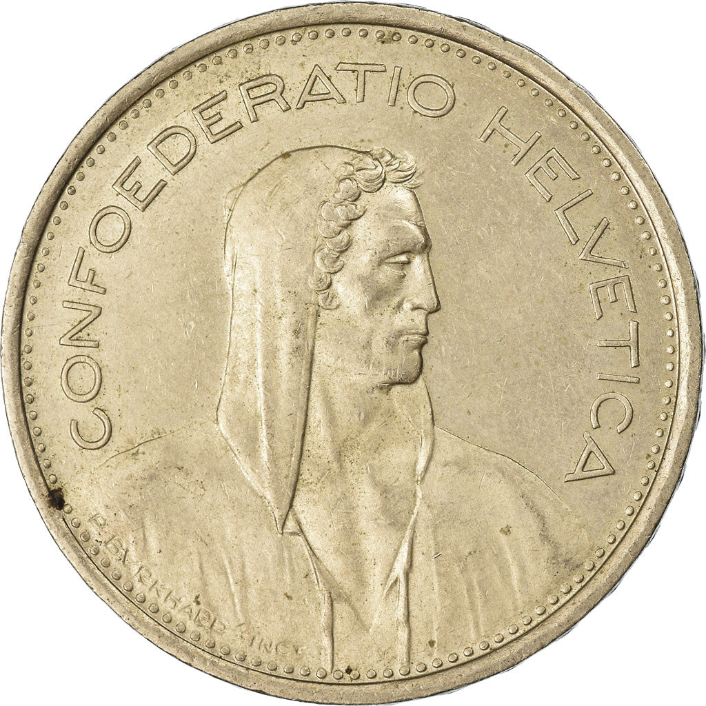 Coin, Switzerland, 5 Francs, 1974, Bern, EF(40-45), Copper-nickel, KM:40a.1