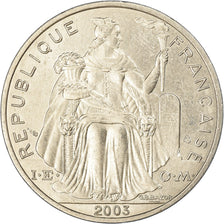Coin, French Polynesia, 5 Francs, 2003, Paris, EF(40-45), Aluminum, KM:12