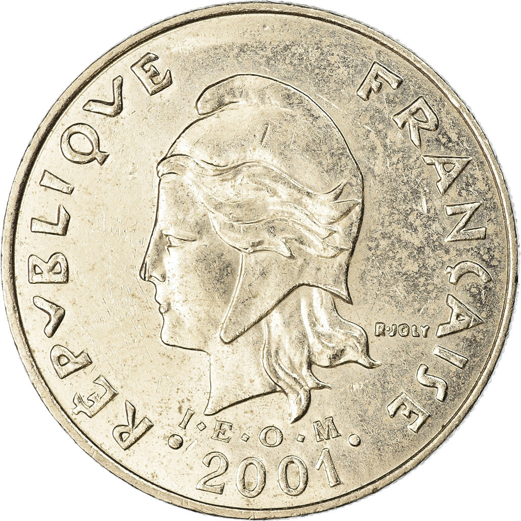 Coin, New Caledonia, 20 Francs, 2001, Paris, EF(40-45), Nickel, KM:12