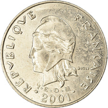 Coin, New Caledonia, 20 Francs, 2001, Paris, EF(40-45), Nickel, KM:12