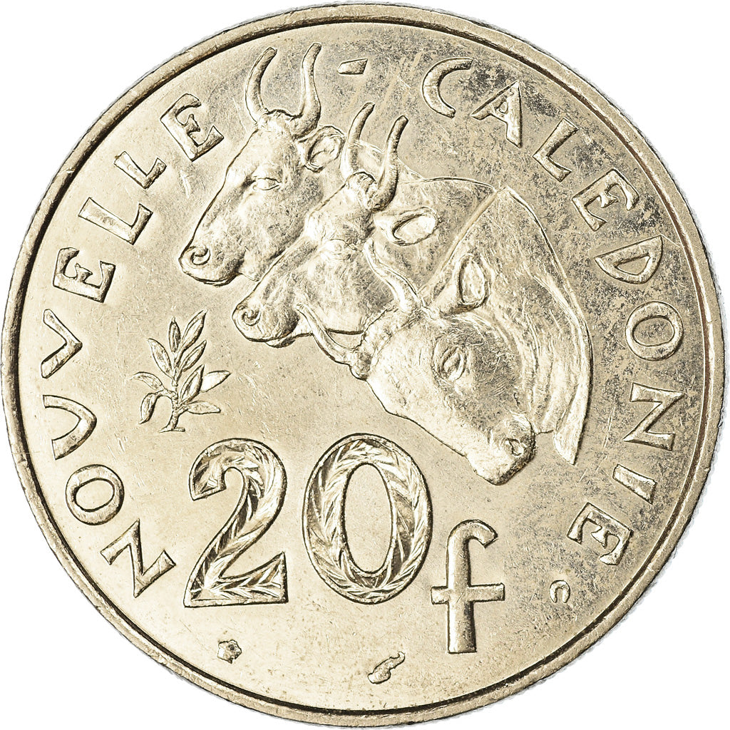 Coin, New Caledonia, 20 Francs, 2001, Paris, EF(40-45), Nickel, KM:12