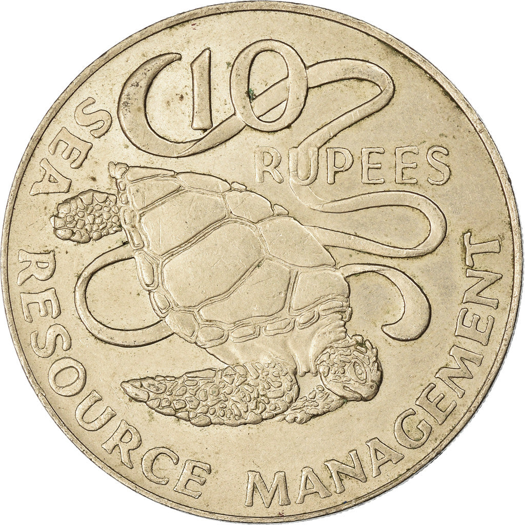 Coin, Seychelles, 10 Rupees, 1977, EF(40-45), Copper-nickel, KM:37
