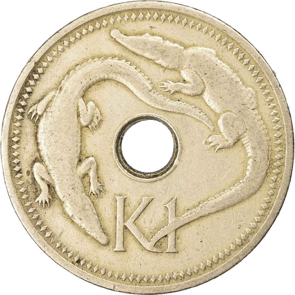 Monnaie, Papua New Guinea, Kina, 1975, TTB, Copper-nickel, KM:6