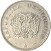 Moneda, Bolivia, 20 Centavos, 2001, MBC, Acero inoxidable, KM:203