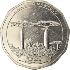 Moeda, Madagáscar, 50 Ariary, 1996, EF(40-45), Aço Inoxidável, KM:25.1