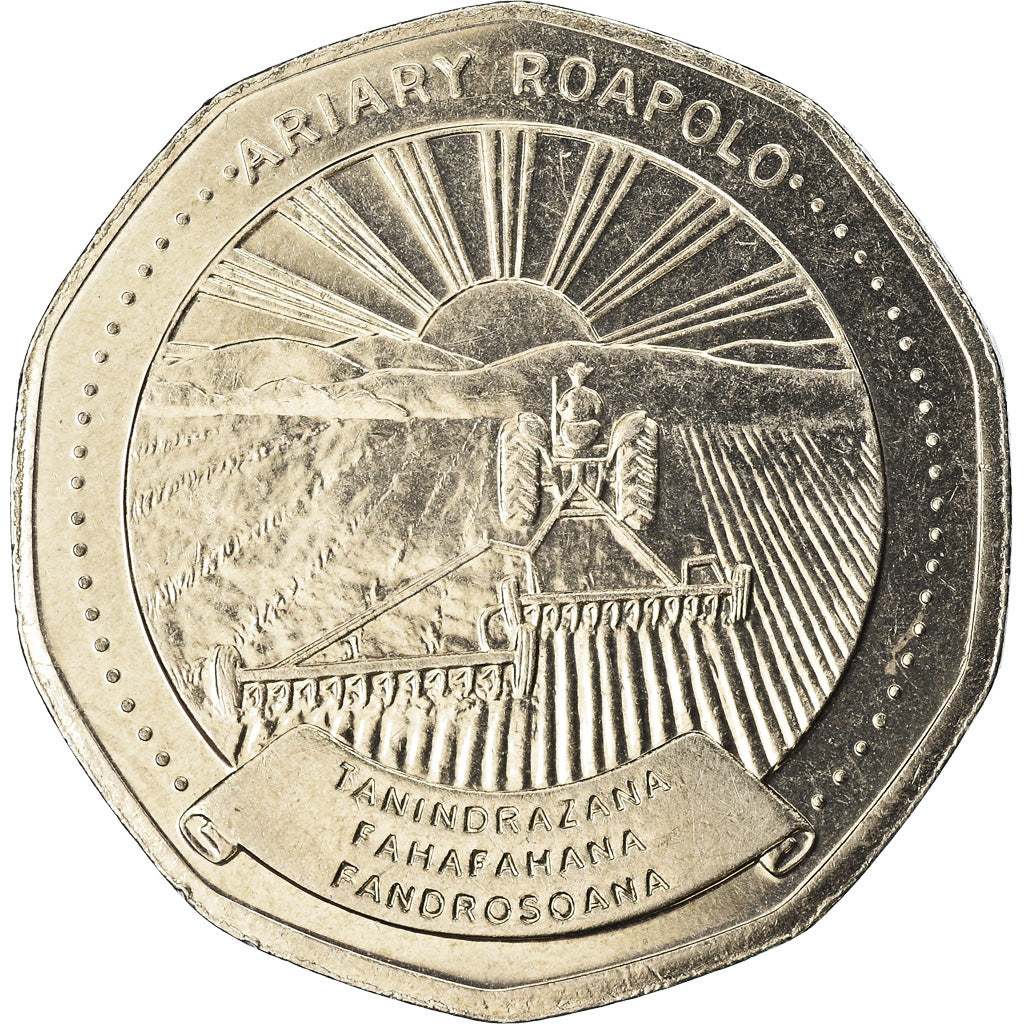 Coin, Madagascar, 20 Ariary, 1999, Royal Canadian Mint, EF(40-45), Nickel Clad