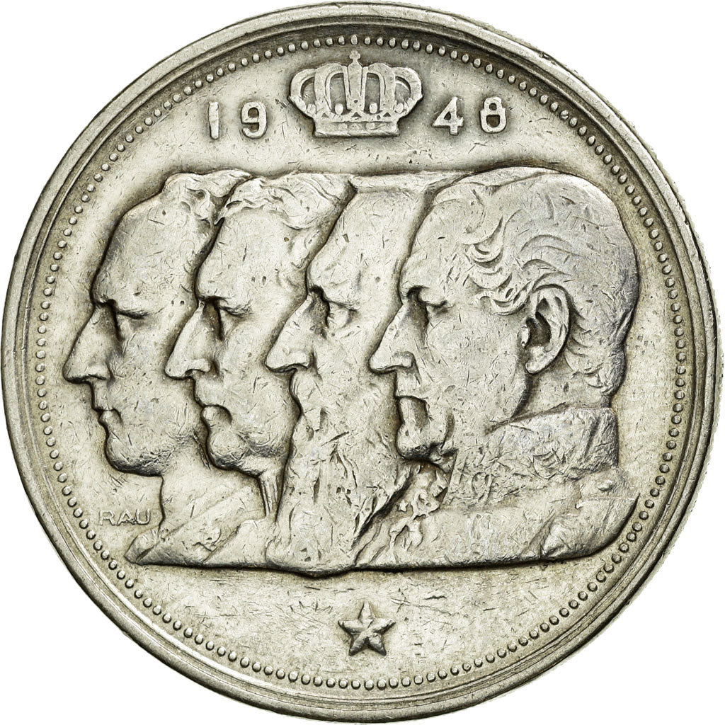 Coin, Belgium, 100 Francs, 100 Frank, 1948, EF(40-45), Silver, KM:138.1