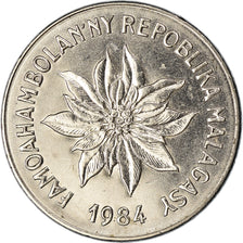 Coin, Madagascar, 2 Francs, 1984, Paris, EF(40-45), Stainless Steel, KM:9