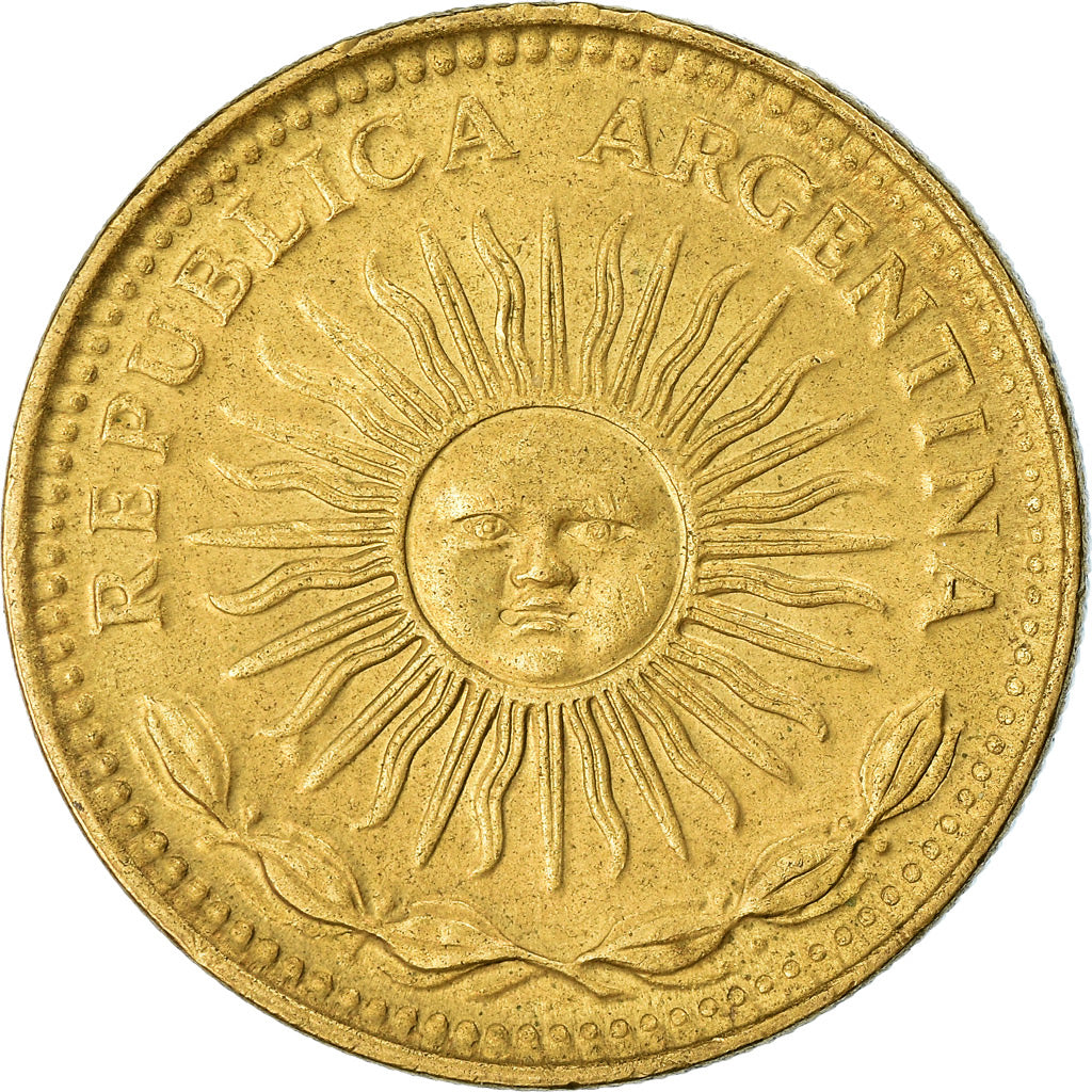 Coin, Argentina, Peso, 1975, EF(40-45), Aluminum-Bronze, KM:69