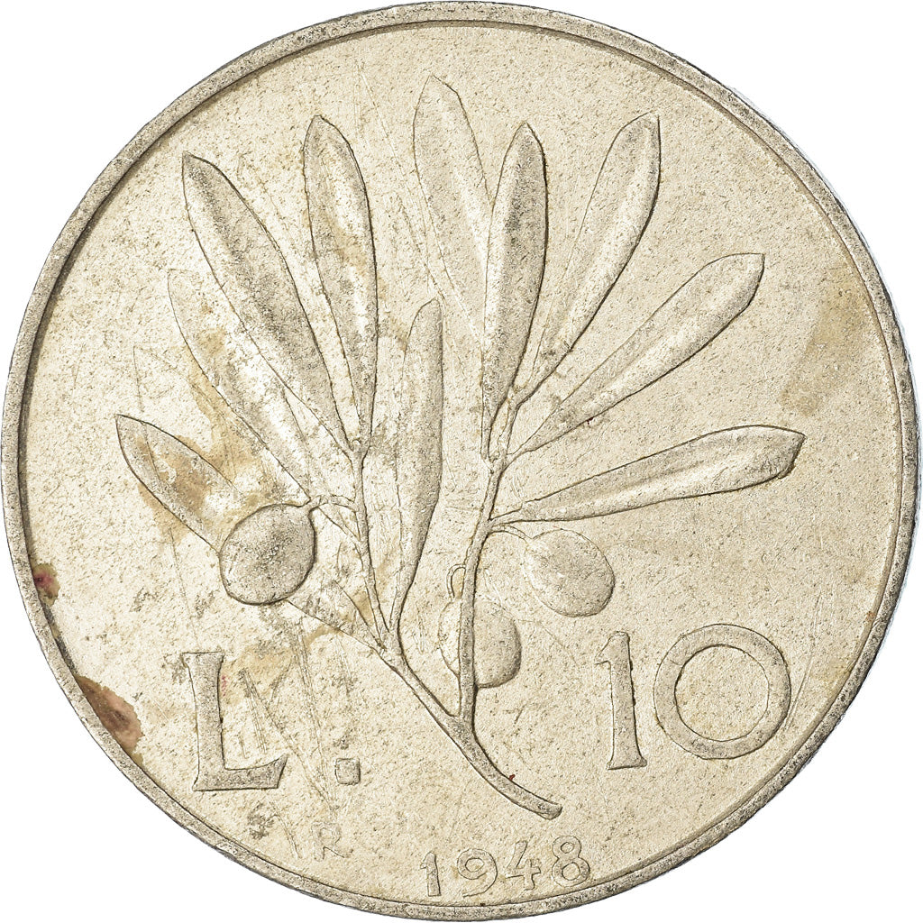 Monnaie, Italie, 10 Lire, 1948, Rome, TTB, Aluminium, KM:90