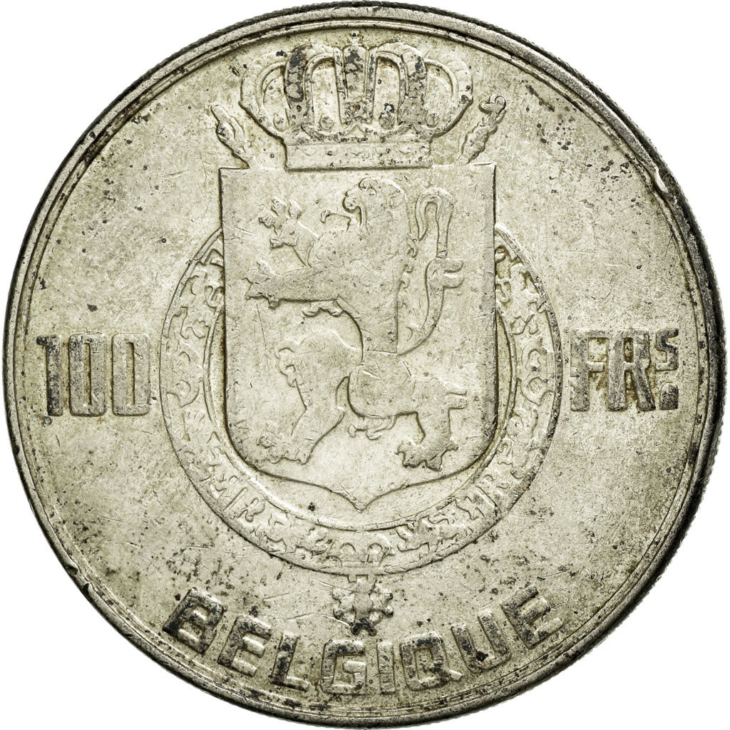 Coin, Belgium, 100 Francs, 100 Frank, 1950, EF(40-45), Silver, KM:138.1