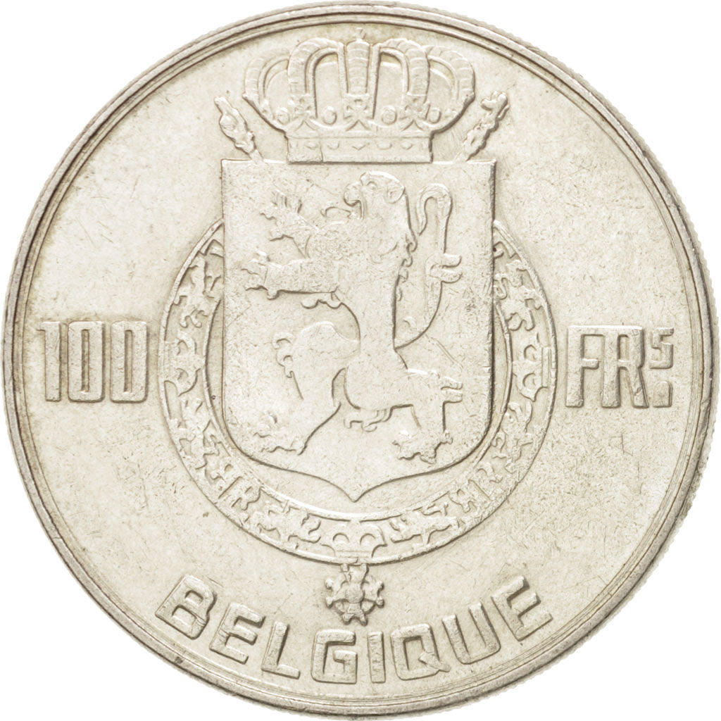 Coin, Belgium, 100 Francs, 100 Frank, 1950, EF(40-45), Silver, KM:138.1