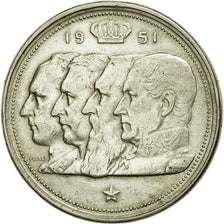 Coin, Belgium, 100 Francs, 100 Frank, 1951, EF(40-45), Silver, KM:139.1