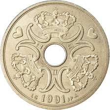 Monnaie, Danemark, Margrethe II, 5 Kroner, 1991, Copenhagen, TTB, Copper-nickel