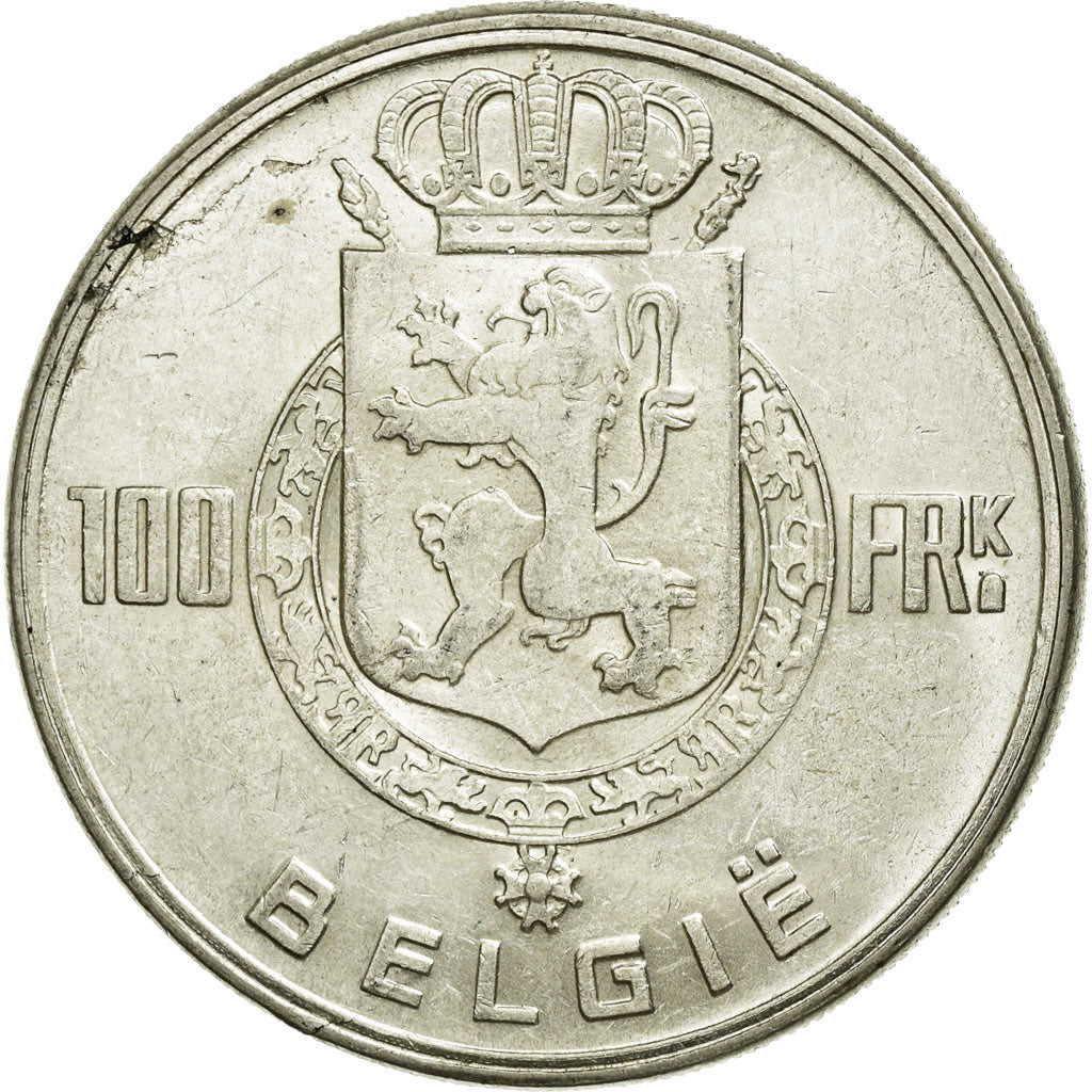 Coin, Belgium, 100 Francs, 100 Frank, 1951, AU(50-53), Silver, KM:139.1