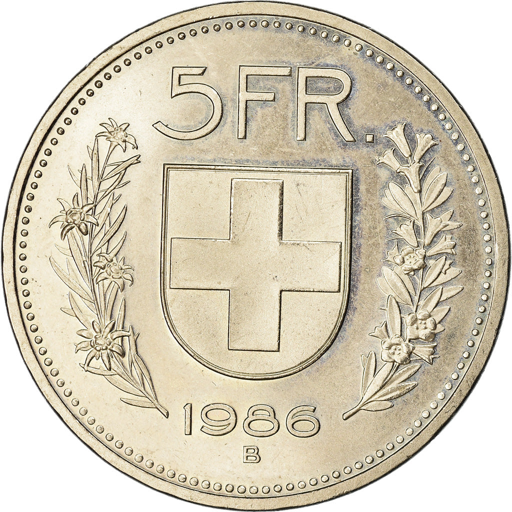 Monnaie, Suisse, 5 Francs, 1986, Bern, SUP, Copper-nickel, KM:40a.3