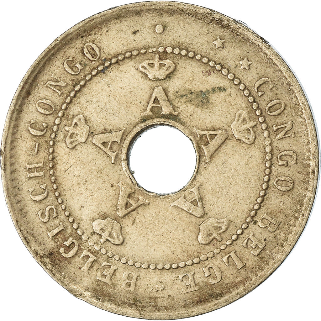 Coin, Belgian Congo, 5 Centimes, 1925, EF(40-45), Copper-nickel, KM:17