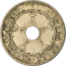 Coin, Belgian Congo, 10 Centimes, 1921, Heaton, EF(40-45), Copper-nickel, KM:18
