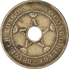 Moneta, Congo belga, 10 Centimes, 1922, Heaton, BB, Rame-nichel, KM:18