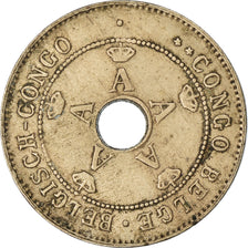 Coin, Belgian Congo, 10 Centimes, 1927, Heaton, EF(40-45), Copper-nickel, KM:18