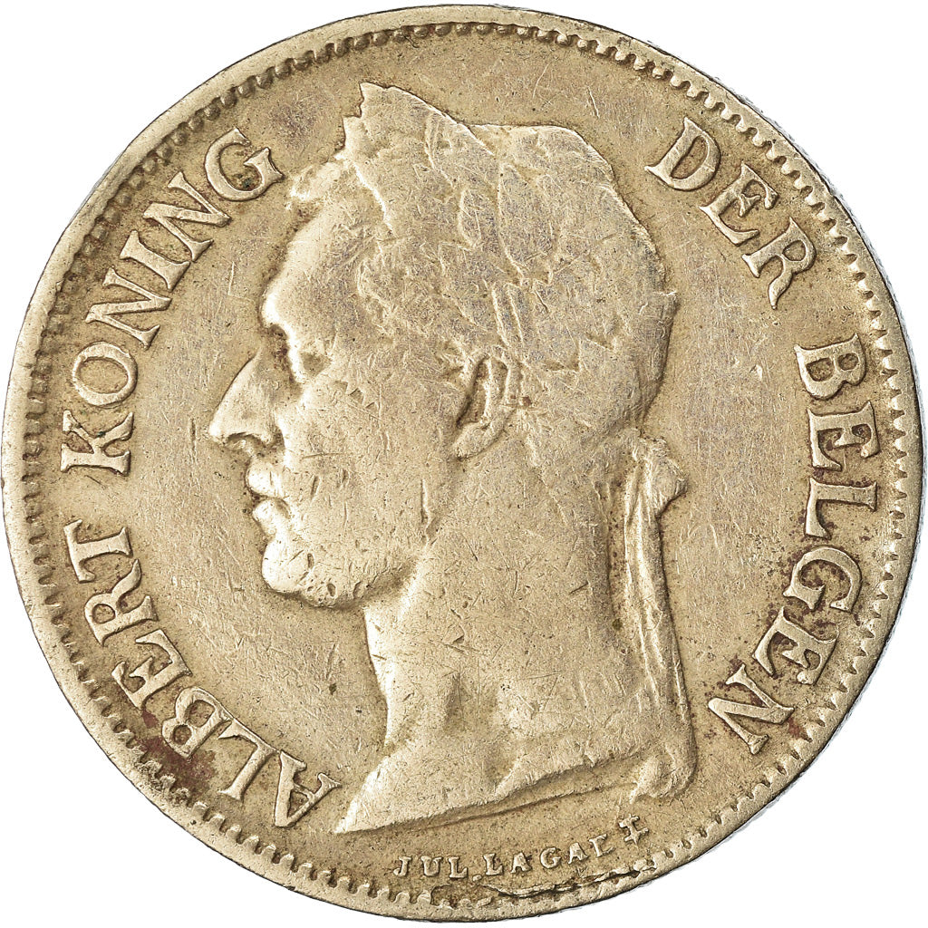 Moneta, Congo belga, 50 Centimes, 1921, BB, Rame-nichel, KM:23