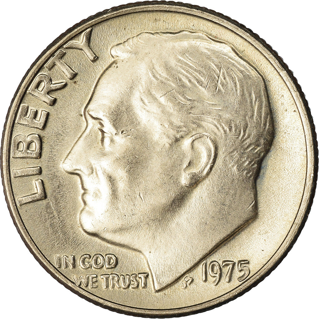 Coin, United States, Roosevelt Dime, Dime, 1975, U.S. Mint, Philadelphia