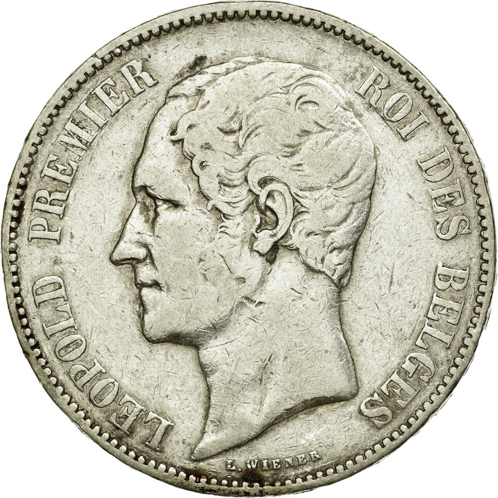 Coin, Belgium, Leopold I, 5 Francs, 5 Frank, 1852, VF(30-35), Silver, KM:17