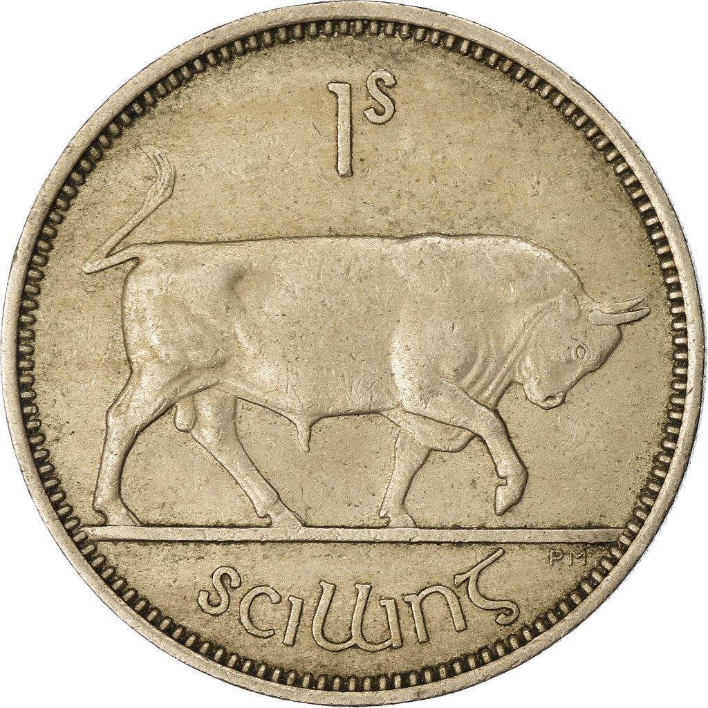 Moneda, REPÚBLICA DE IRLANDA, Shilling, 1955, MBC, Cobre - níquel, KM:14A