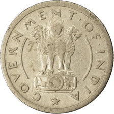Coin, INDIA-REPUBLIC, 1/2 Rupee, 1951, EF(40-45), Nickel, KM:6.1
