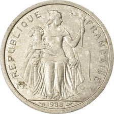 Coin, French Polynesia, 2 Francs, 1988, Paris, EF(40-45), Aluminum, KM:10