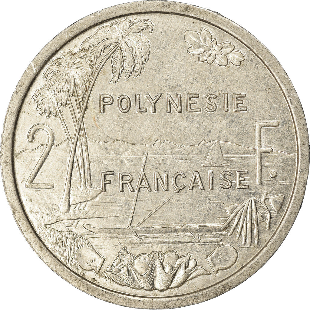 Coin, French Polynesia, 2 Francs, 1988, Paris, EF(40-45), Aluminum, KM:10