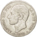 Spain, 5 Pesetas, 1885, Madrid, KM #688, VF(20-25), Silver, 24.64