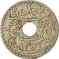 Moneta, Tunisia, Ahmad Pasha Bey, 25 Centimes, 1938, Paris, BB