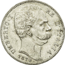 Monnaie, Italie, Umberto I, 5 Lire, 1879, Rome, TTB+, Argent, KM:20