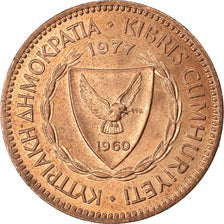 Moneta, Cipro, 5 Mils, 1977, BB, Bronzo, KM:39
