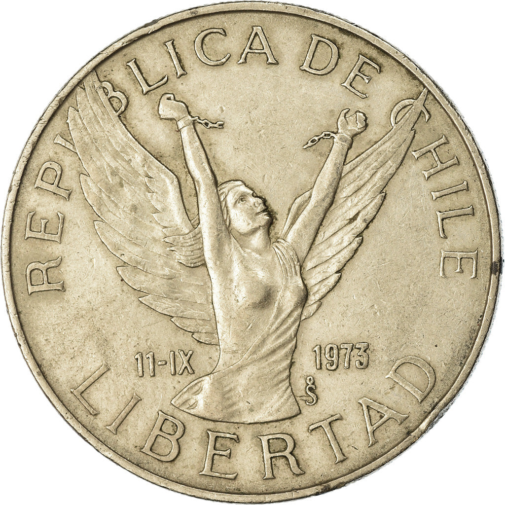 Münze, Chile, 10 Pesos, 1977, SS, Copper-nickel, KM:210