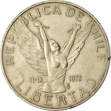 Münze, Chile, 10 Pesos, 1977, SS, Copper-nickel, KM:210
