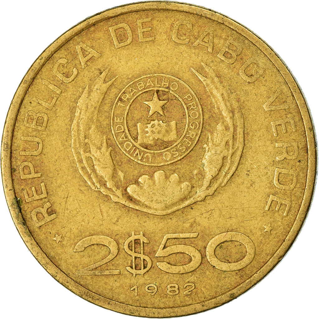 Moneta, Capo Verde, 2-1/2 Escudos, 1982, MB, Nichel-bronzo, KM:18