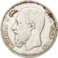 BELGIUM, 5 Francs, 5 Frank, 1868, KM #24, VF(30-35), Silver, 24.70
