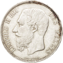 BELGIUM, 5 Francs, 5 Frank, 1868, KM #24, VF(30-35), Silver, 24.93