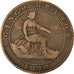 Moneta, Spagna, Provisional Government, 5 Centimos, 1870, MB, Rame, KM:662