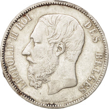 Belgium, 5 Francs, 1869, KM #24, VF(30-35), Silver, 24.84