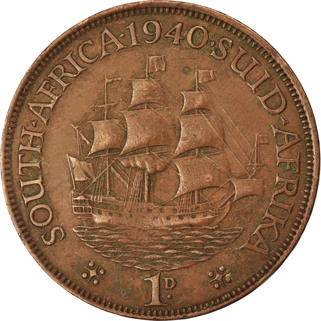 Monnaie, Afrique du Sud, George VI, Penny, 1940, TTB, Bronze, KM:25