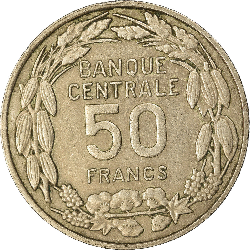 Coin, Cameroon, 50 Francs, 1960, Paris, EF(40-45), Copper-nickel, KM:13