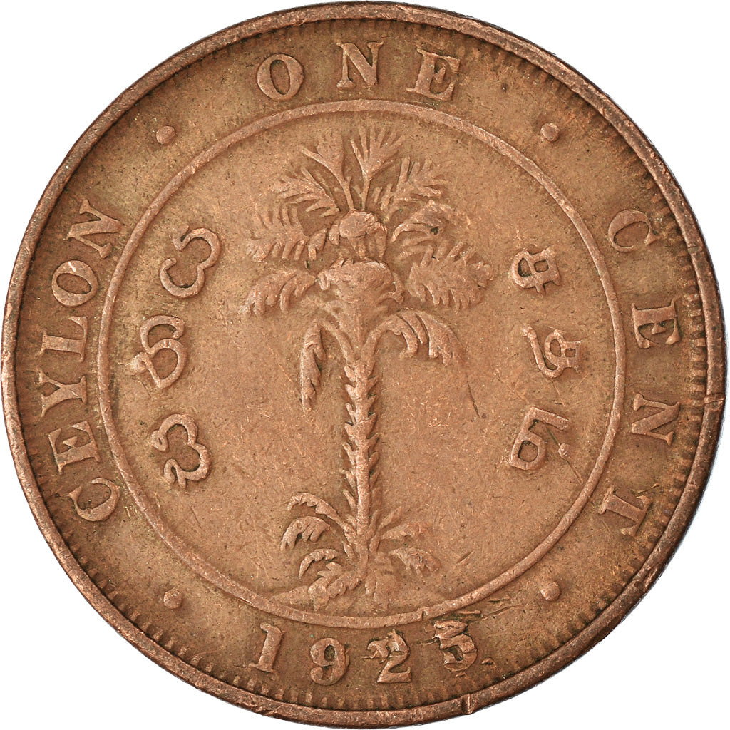 Moeda, Ceilão, George V, Cent, 1925, EF(40-45), Cobre, KM:107