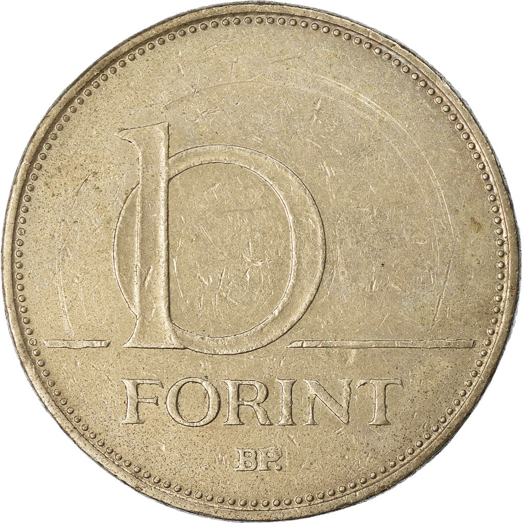 Coin, Hungary, 10 Forint, 2001, EF(40-45), Copper-nickel, KM:695