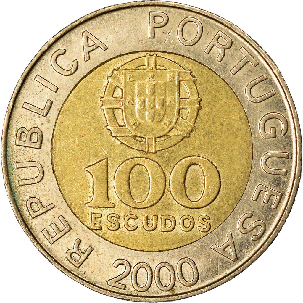Moeda, Portugal, 100 Escudos, 2000, EF(40-45), Bimetálico, KM:645.1