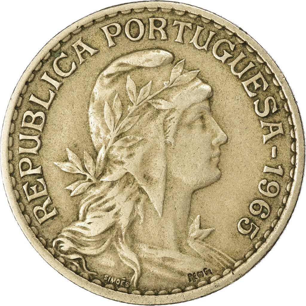 Coin, Portugal, Escudo, 1965, EF(40-45), Copper-nickel, KM:578