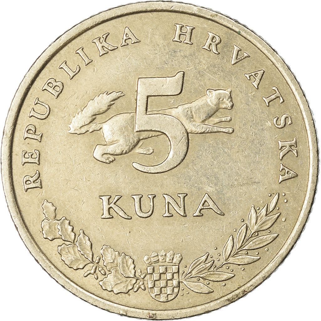 Coin, Croatia, 5 Kuna, 2004, EF(40-45), Copper-Nickel-Zinc, KM:23
