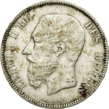 Münze, Belgien, Leopold II, 5 Francs, 5 Frank, 1873, SS, Silber, KM:24